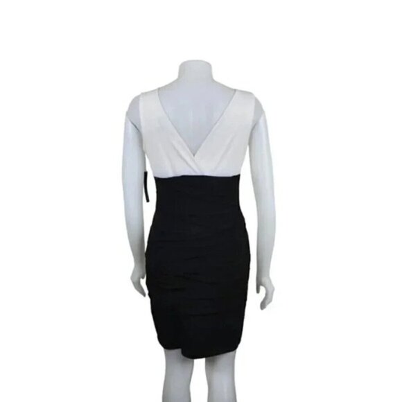 NWT Saint Tropez West Dress Bodycon Black  Cream Sleeveless Size 10 - Picture 5 of 12